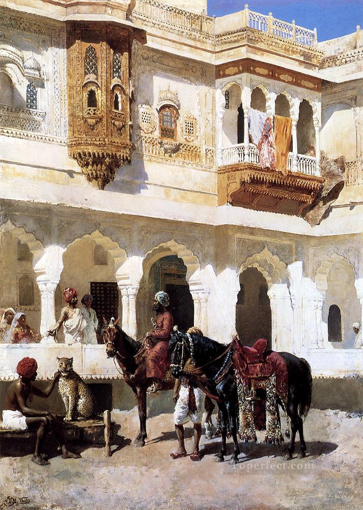 Leaving For The Hunt Arabian Edwin Lord Weeks Oil Paintings
